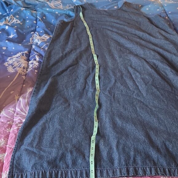 Comfort Corner Blue Denim Sleeveless Embroidered Long Shift Dress Women Size 2X - Picture 5 of 6
